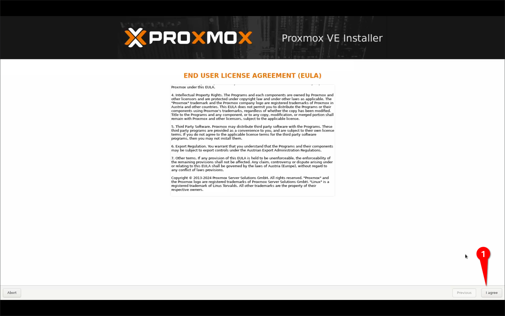 Proxmox-Term of service-Agree